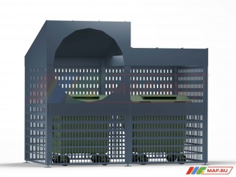 Контейнерная площадка КП-10 на 2 контейнера без хозблока