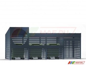 Контейнерная площадка КП-10 на 3 контейнера с хозблоком
