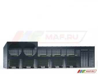 Контейнерная площадка КП-10 на 5 контейнеров с хозблоком