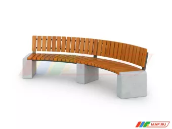 Скамейка Форт со спинкой 3000