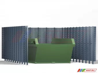 Контейнерная площадка КП-4 (Без дверей)