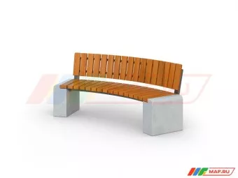 Скамейка Форт со спинкой 1800