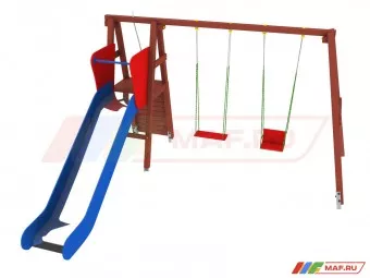 Игровой комплекс из дерева "Монголия"