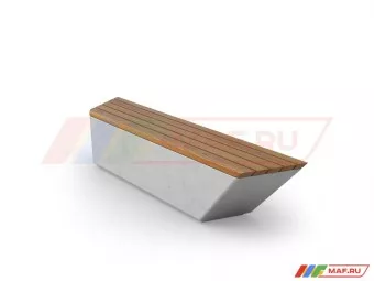Скамья Зигзаг с настилом модуль 3