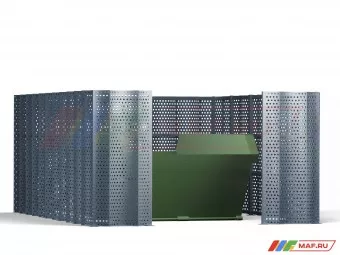Контейнерная площадка КП-9 (С дверьми)